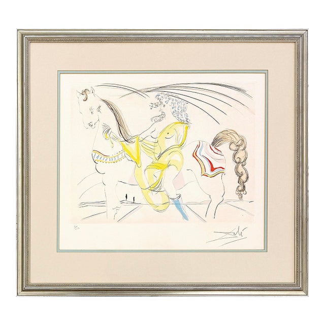 Salvador Dalí, Diane De Poitiers (Rare Signed, Hand Colored Etching), 1974 For Sale