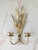 Late 20th Century Vintage Polished Brass Wheat Candle Sconce For Sale - Image 5 of 7