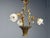 Traditional Belle Epoque Style, Basket Chandelier, Bronze, Porcelain, 1940s For Sale - Image 3 of 14