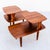 Restored Mid Century Modern Solid Walnut Sculptural Step Tables For Sale - Image 10 of 12