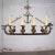 Antique Gothic or Spanish Revival Style Cast Iron Chandelier Viking Longboat Ship With Horse Head and Shields For Sale - Image 13 of 13