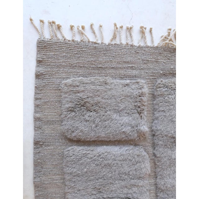 2020s Moroccan Taupe Rug Wool - 4.9 X 3.4 Ft For Sale - Image 5 of 8