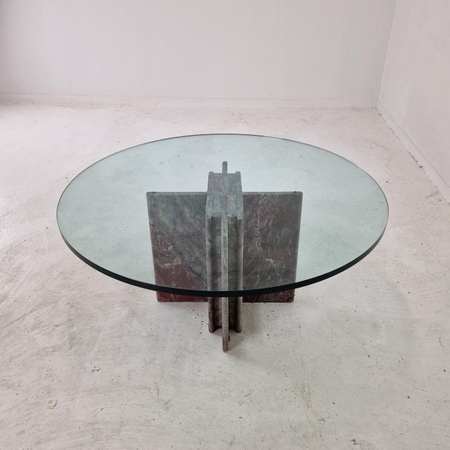 Italian Marble Coffee Table, 1980s For Sale - Image 8 of 18