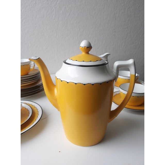 Art Deco Coffee Service in Porcelain from Suisse Langenthal, Switzerland, 1930s, Set of 22 For Sale - Image 3 of 15