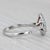 1.32ctw Emerald Diamond Halo Teardrop Ring 14k White Gold Size 6.5 Engagement For Sale - Image 4 of 9
