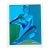 Vintage Figurative Blue Acrylic Oil in Canvas For Sale