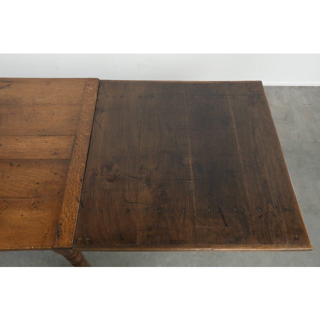 Antique Late 18th Century Oak Dining Table with Extendable Leaves For Sale - Image 11 of 18
