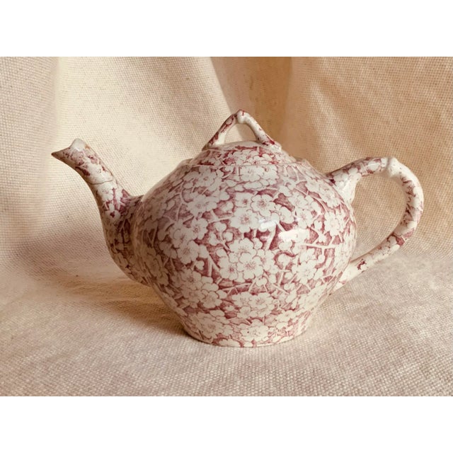 Antique Staffordshire Child's Tea Set, British Anchor Pottery, Apple Blossom Pattern, Circa 1850 For Sale - Image 9 of 12