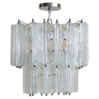 1960s Italian Murano Glass Chandelier Attributed to Toni Zuccheri for Venini For Sale