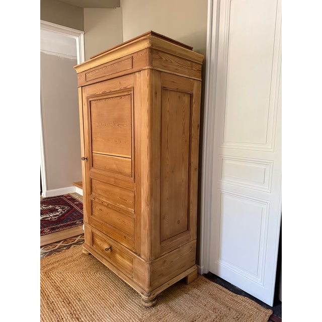 French Country Armoire in Stripped Pine, 19th Century For Sale - Image 16 of 18