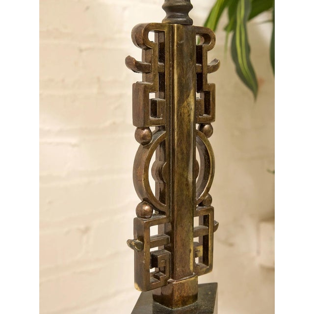 Mid 20th Century Brutalist Steel Table Lamps With Sculptural Geometric Bases - a Pair For Sale - Image 10 of 12