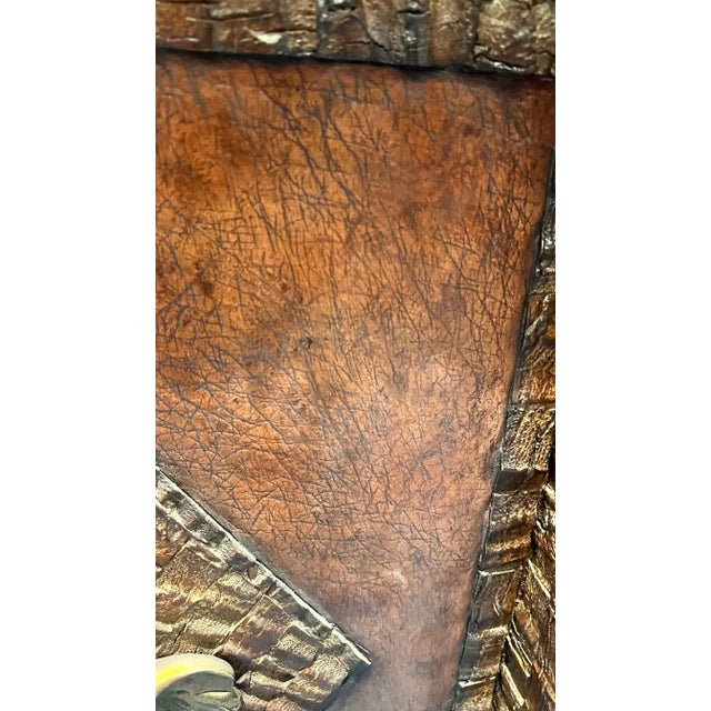 Attributed Maitland-Smith British Colonial Style Coconut Shell and Copper Top Bar Cabinet For Sale - Image 14 of 15