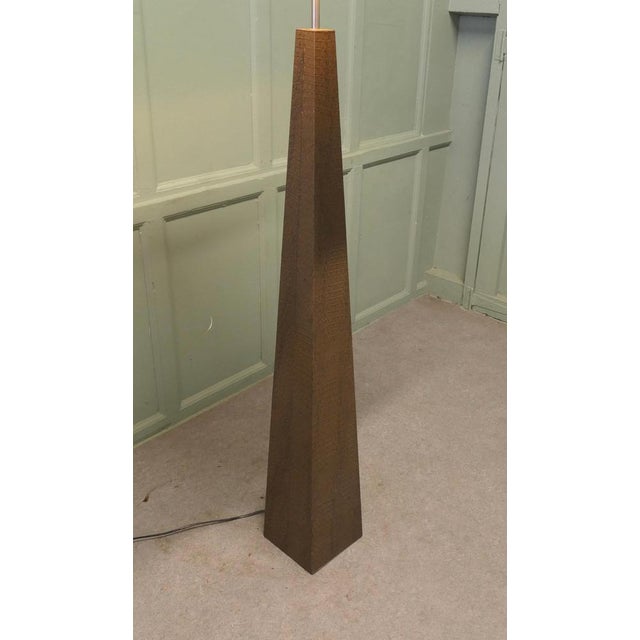 French Postmodern Faux Leather Floor Lamp, 1980 For Sale - Image 4 of 7