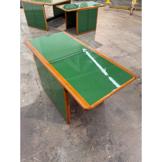 Pair of “Laker” Green Coffee Tables by Afra & Tobia Scarpa, Italy For Sale - Image 9 of 9