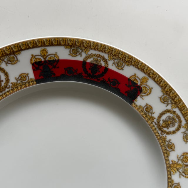 Ceramic I Love Baroque and Roll Salad Plates by Versace for Rosenthal, 2000s, Set of 6 For Sale - Image 7 of 10