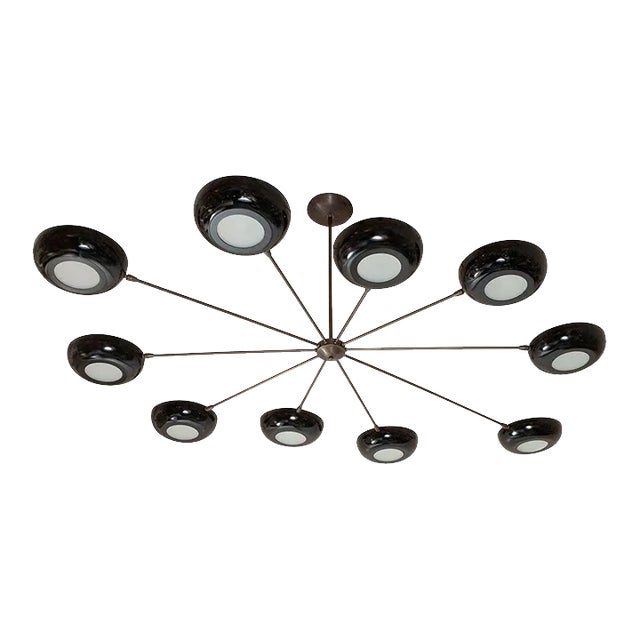 Large Asymmetrical Stilnovo Style Sputnik Chandelier For Sale