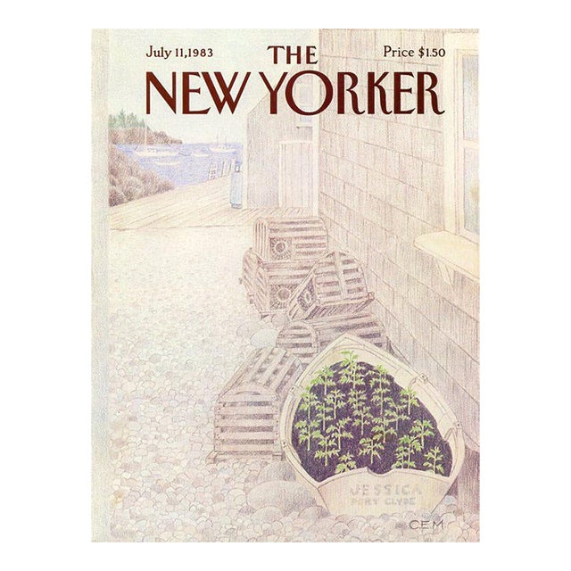 1983 Vintage New Yorker Cover, July 11 (Charles Martin), Original New Yorker Magazine Cover, Seashore For Sale