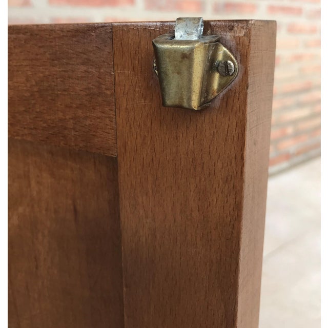 Brown 20th Century Catalan Baroque Carved Walnut Tuscan Two Drawers Credenza or Buffet For Sale - Image 8 of 9