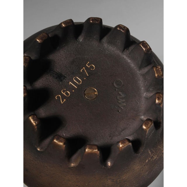 Brutalist Brutalist Cast Bronze Candleholder, Germany, 1970s For Sale - Image 3 of 6