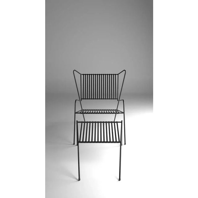 Contemporary Black Capri Easy Lounge Chair with Ottoman by Cools Collection For Sale - Image 3 of 4