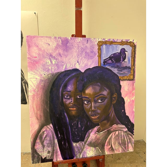 SELF vs OTHER II Impressionist Acrylic Painting For Sale - Image 4 of 4
