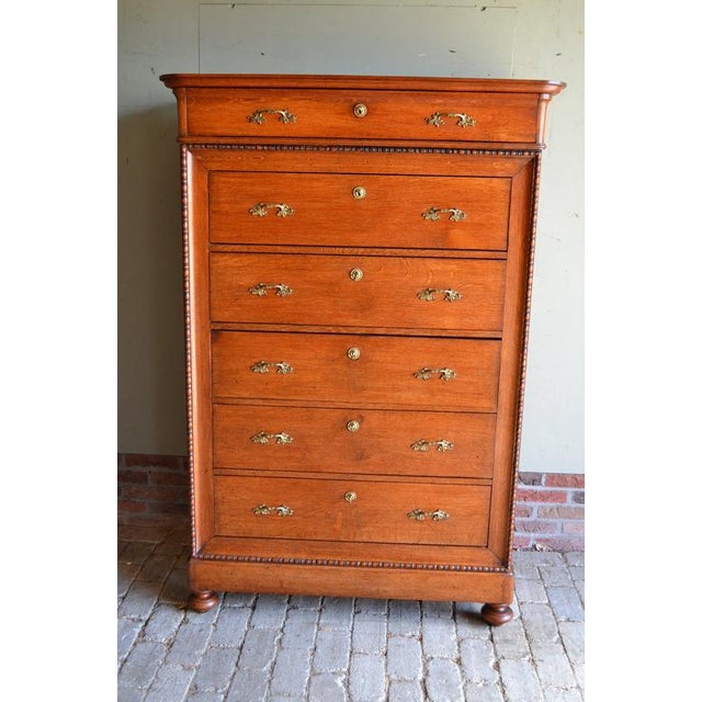 Antique Oak Chiffonier with Secretary, 19th Century For Sale - Image 11 of 12