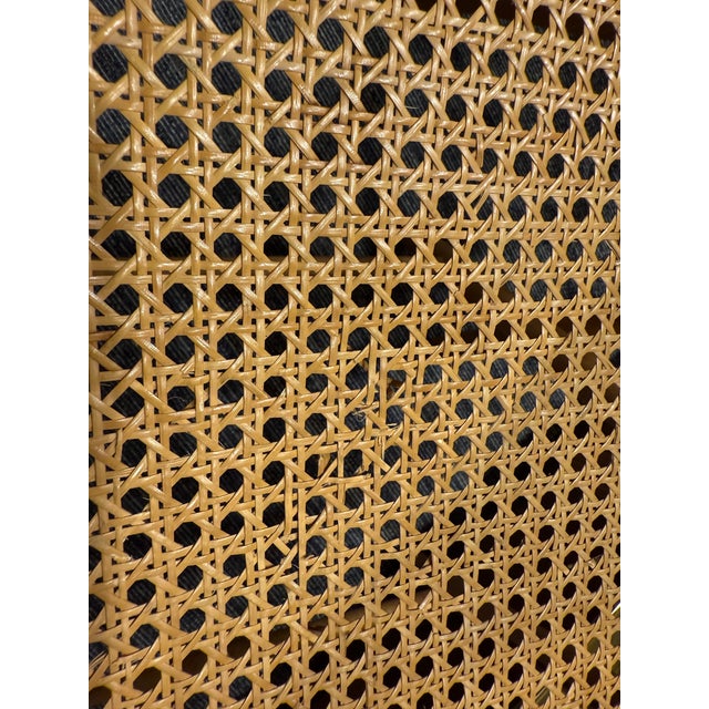 Italian Folding Chairs Beech & Rattan, 1980s, Set of 4 For Sale - Image 10 of 11