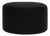 Vintage Circular Pouf in Black Braided Lambskin by LA Design, 2010s For Sale