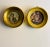 Set of two lovely vintage miniature framed portraits in gilt round frames. Stamped and labeled "Made in Italy" on the...
