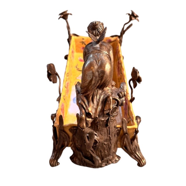 Late 20th Century Wong Lee: Art Nouveau Gilt Bronze Table Jardiniere For Sale - Image 4 of 15