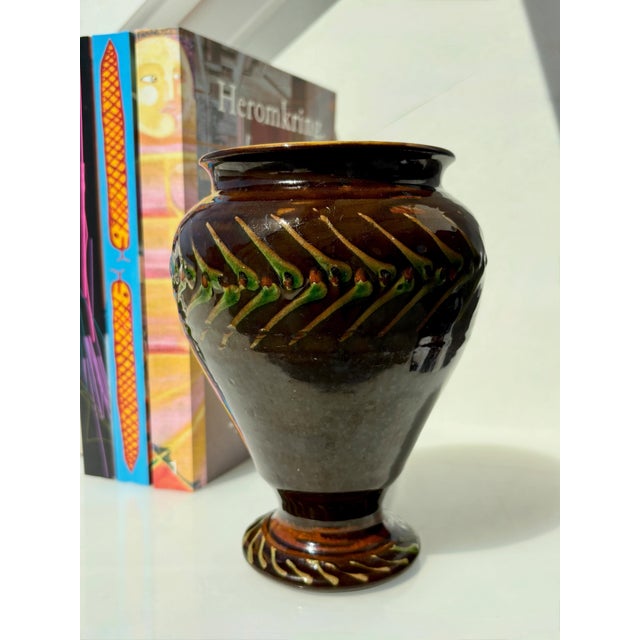 Vase with Slip-Trailed Decoration by Nils Kähler, 1930s For Sale - Image 6 of 6