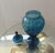 Empoli Mid-Century Modern Large Blue Glass Apothecary Jar Empoli Italy 1960s For Sale - Image 4 of 5