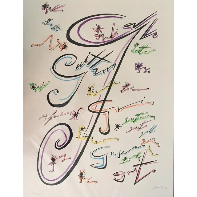 Lithograph on paper. Hand Signed and numbered. Edition of 99. Hand colored. Very good condition. This piece is attributed...