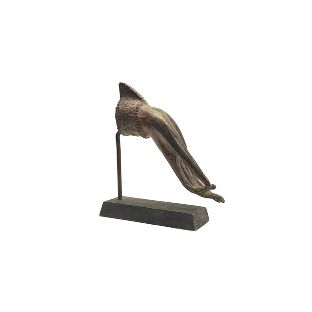 1990s Vintage Metal Vitarka Mudra Posture Buddha Hand Display Art For Sale - Image 5 of 6