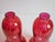 Raspberry Red Cranberry Glass Uricane Lamp Shades-a Pair For Sale - Image 8 of 12