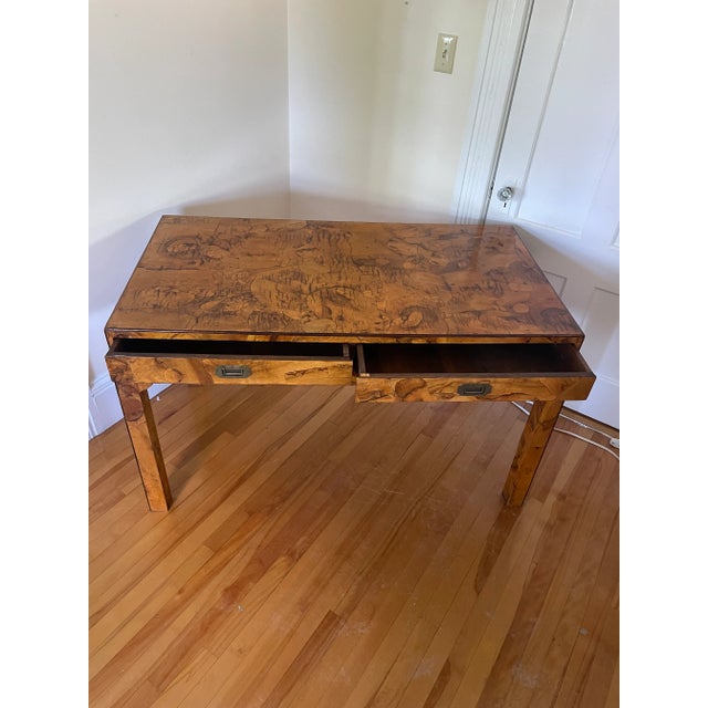 Early 20th Century Early 20th Century Vintage Olive Wood Italian Desk For Sale - Image 5 of 12