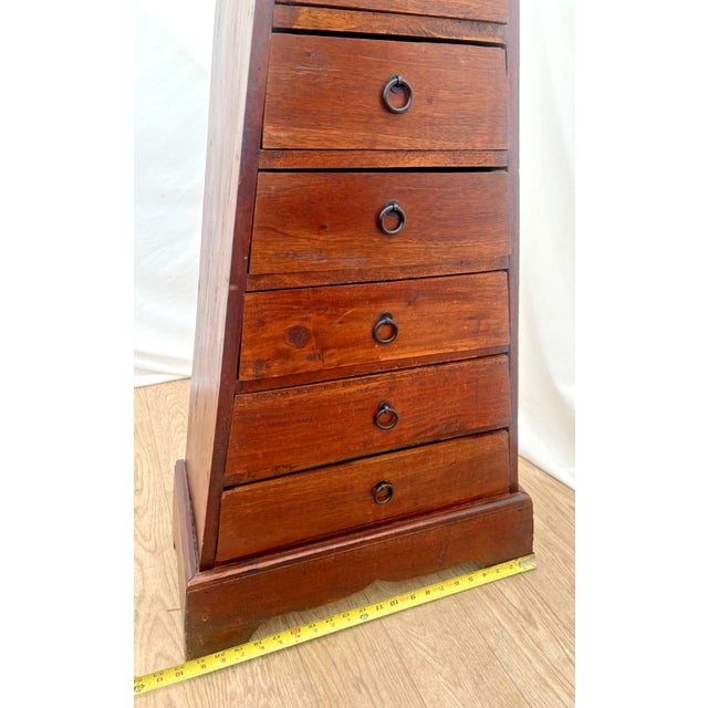 Vintage Nova Furniture Chest of Drawers Pyramid Shape Apothecary Storage Dresser For Sale - Image 12 of 13