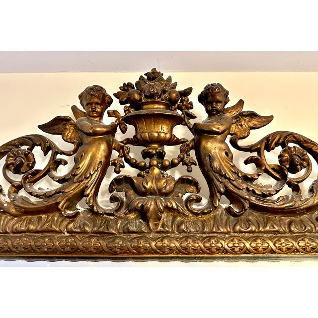 Late 19th Century 19th Century Louis XVI Gilt Figural Cushion Form Wall Mirror For Sale - Image 10 of 10