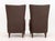 Late 20th Century Pair of Picket House "Kegan" Chocolate Synthetic Upholstered Armchairs For Sale - Image 5 of 10
