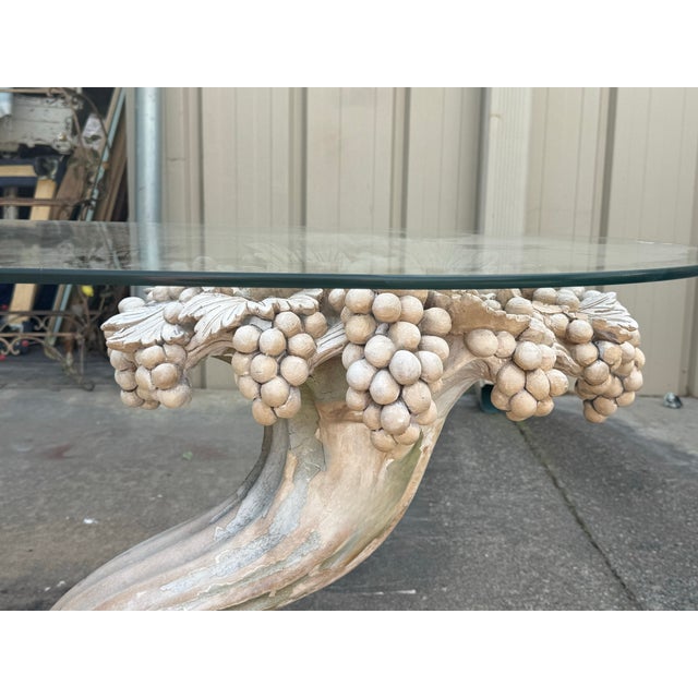Neoclassical Neo-Classical Style Cerused and Carved Wood Cornucopia Form Console Table For Sale - Image 3 of 4