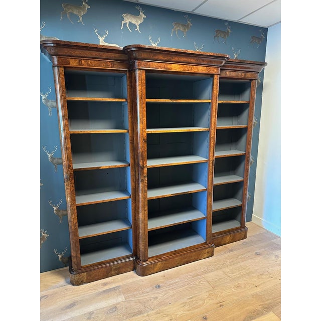 Large Open Bookcase in Walnut For Sale - Image 12 of 12