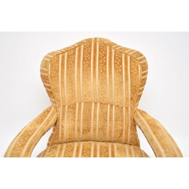 Antique Victorian Carved Walnut Armchair, 1860s For Sale - Image 9 of 13