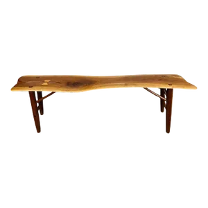 Free-Form Walnut Bench by Herbert Millstone After Phillip Lloyd Powell