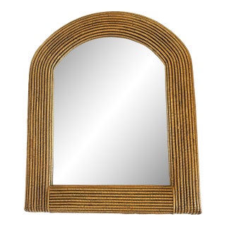 Vintage Wood Classics Coastal Style Arched Top Wall Mirror For Sale