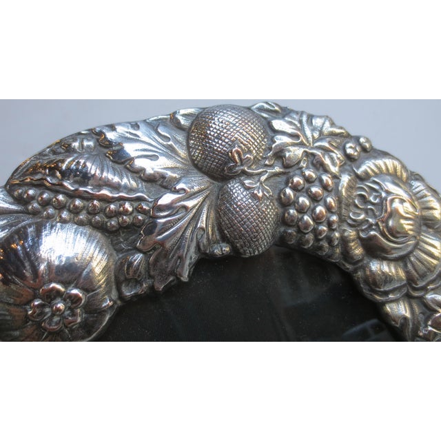 Metal Silver Plate Large Portrait Photo Frame For Sale - Image 7 of 8
