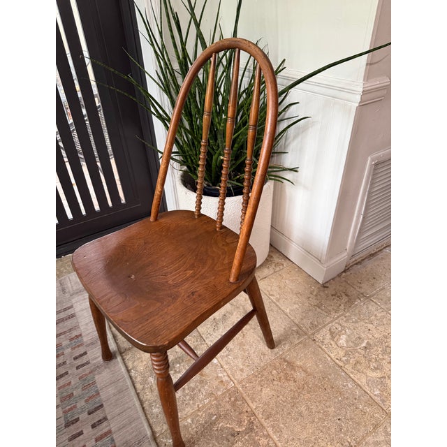 Antique Windsor Style Spindle Back Chair For Sale - Image 10 of 12