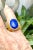 Gold 18k Gold Filigree Lapis Lazuli Ring For Sale - Image 8 of 11