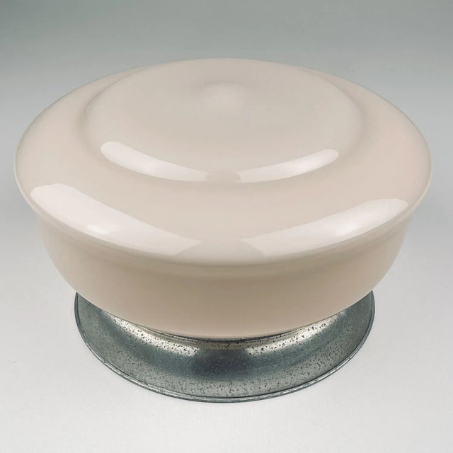 Vintage Pink Glass Ceiling Lamp, Italy, 1950s For Sale - Image 6 of 12