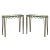 Metal Verdigris 'Meandre' and Glass Consoles by Design Frères - a Pair For Sale - Image 7 of 7