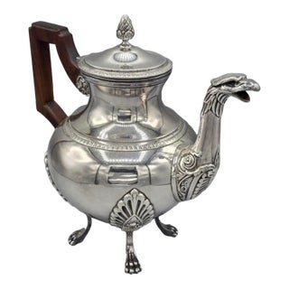 Late 19th Century Victor Saglier - Château De Selincourt Provenance. Empire Teapot Eagle For Sale